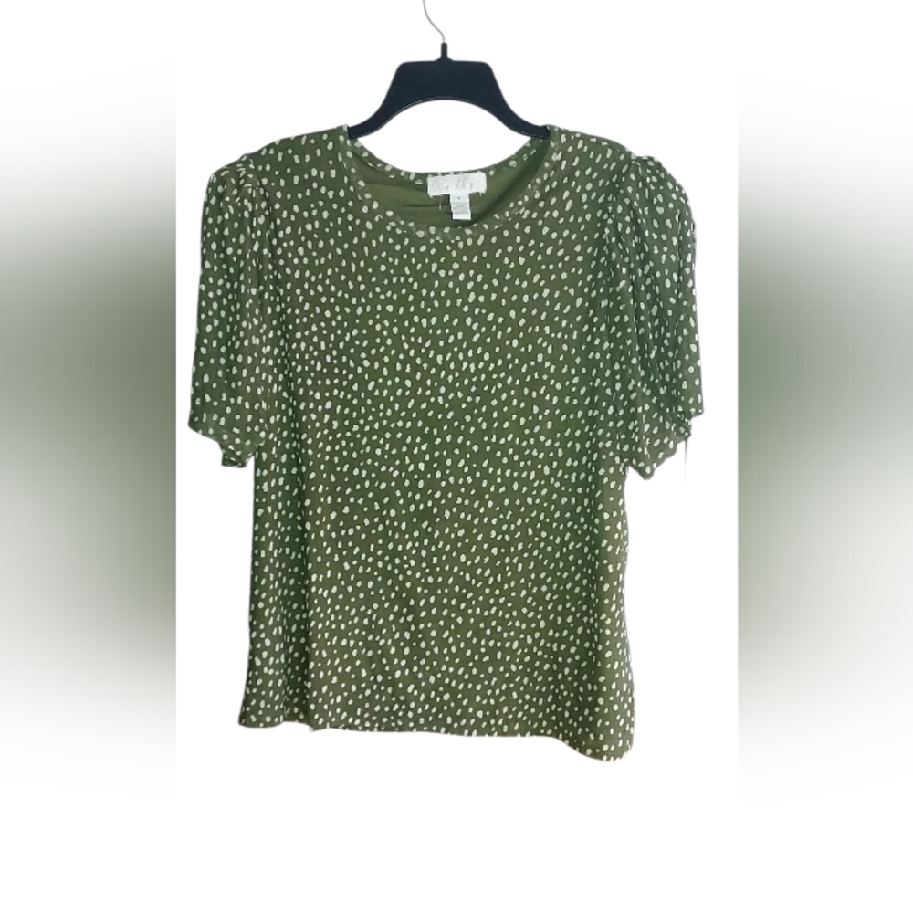 So It Is Green Polka Dot Women's Blouse